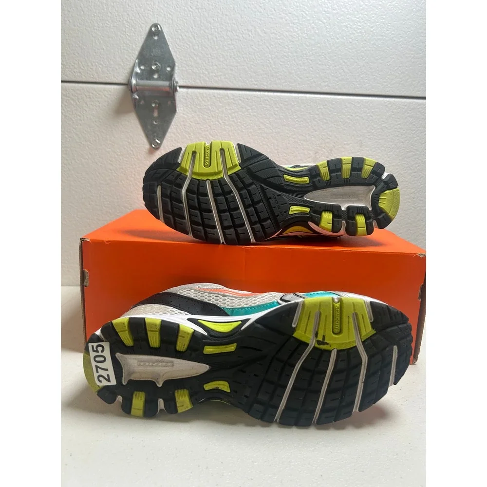Saucony Cohesion 2K  Silver White Orange 9.5m #2705